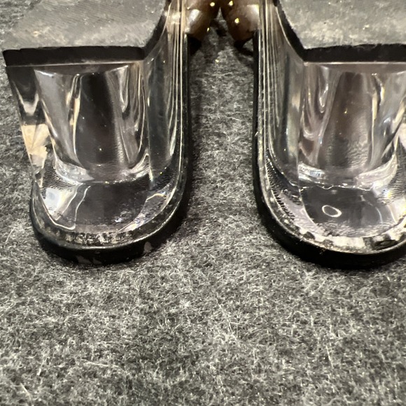 Vintage Renica Womens Size 8M Gold Lucite Wedge Heel Sandals Very Retro - Picture 9 of 13